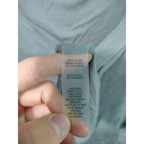 Soft Surroundings Tunic Womens Large Gray Drape Top Boat Neck Long Sleeve Modal - Picture 6 of 7